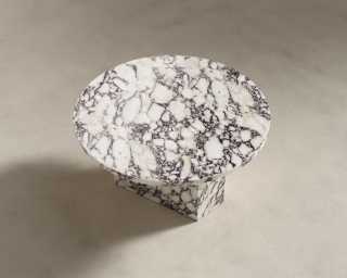 Romlulus Coffee Table - High - Viola Marble