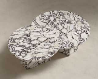 Romlulus Coffee Table - High-Low - Viola Marble