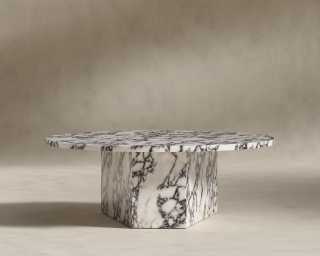 Romlulus Coffee Table - Low - Viola Marble