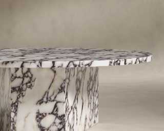Romlulus Coffee Table - Low - Viola Marble