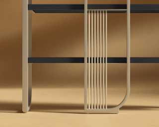 Apollo_Bookshelf_Champagne - Black Oak