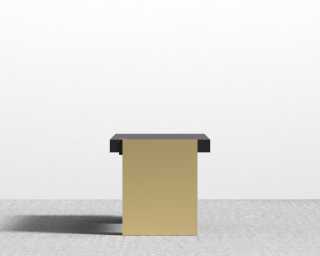 Arlo Desk - Brushed Brass - Black Oak Arlo Desk - Brushed Brass - Black Oak