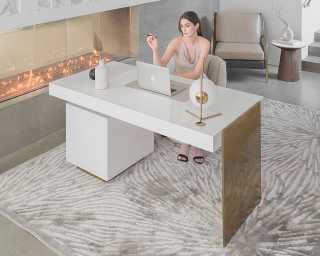 Arlo Desk Scene featuring Nova Lounge Chair Arlo Desk Scene featuring Nova Lounge Chair