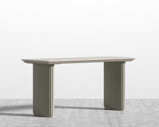 Athena Desk 63 - Alabaster - Travertine