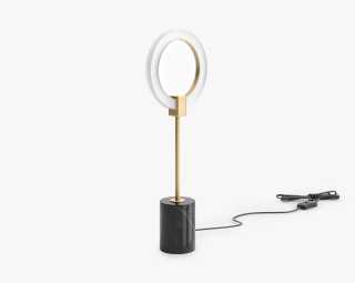 Aura Table Lamp - Black Marble 
