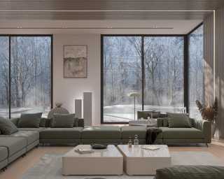 Berllin Modular Sectional Scene in Sage Berllin Modular Sectional Scene in Sage