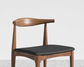 Elbow Chair - Walnut - Trento Jet Black