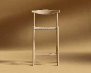 Elbow Counter Stool - Woven - Natural