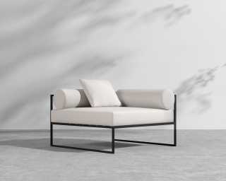 Everett Outdoor Right Corner - Palisades - Black Everett Outdoor Right Corner - Palisades - Black