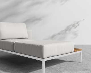 Francis Chaise Right - Palisades - White