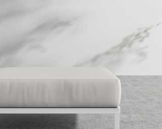 Francis Outdoor Ottoman - Palisades - White Frame Francis Outdoor Ottoman - Palisades - White Frame