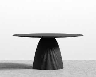 Gallus Dining Table - Black Concrete - 63"