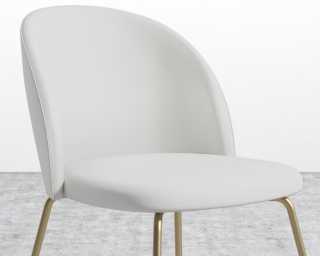 Iris Chair - Microfiber - Trento Eggshell- Brass Base