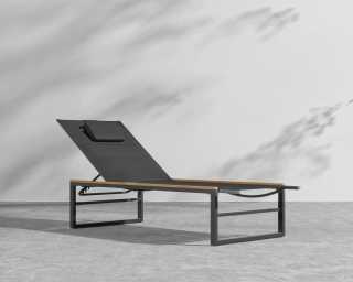 Linnea Outdoor Lounger - Black
