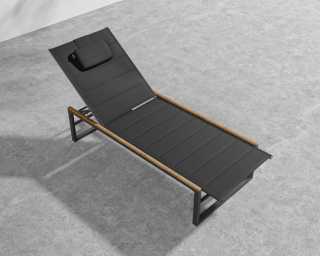 Linnea Outdoor Lounger - Black