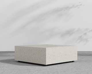 Liza Coffee Table Grande - 40 x 40 - White Terrazzo