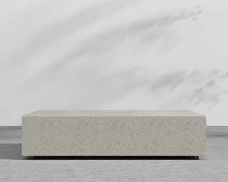 Liza Coffee Table Grande - 40 x 60 - White Terrazzo