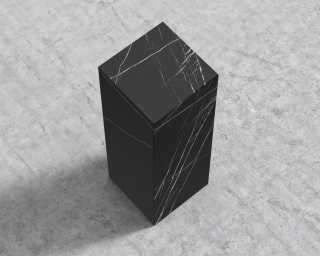 Liza Pedestal - Black Marble