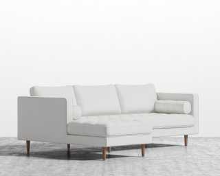 Luca Sectional - Left Hand Facing - Microfiber - Trento Eggshell