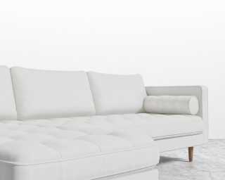 Luca Sectional - Left Hand Facing - Microfiber - Trento Eggshell