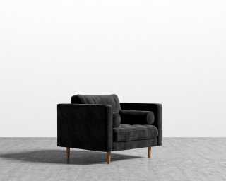 Luca Armchair - Vintage Velvet - Black