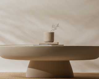 Maria Coffee Table - Alabaster Concrete