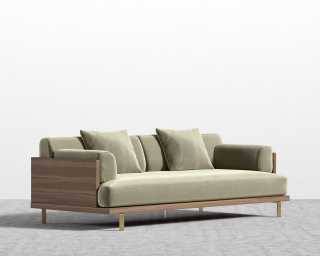 Maria Sofa - Plush Velvet - Olive Green