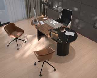 Massimo Desk with Rocco Dining Chair 