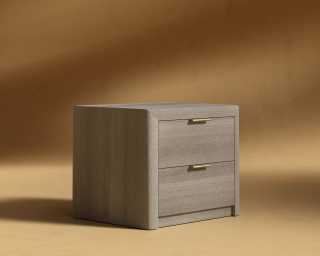 Nerva Nightstand - Grey Oak