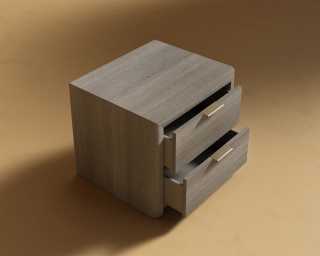 Nerva Nightstand - Grey Oak