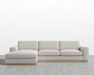 Noah Sectional - Brass - Chatou Boucle - Pearl