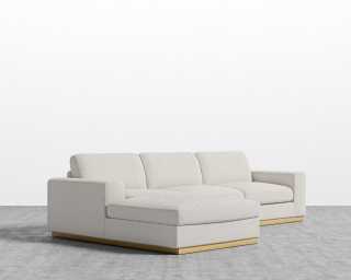 Noah Sectional - Brass - Chatou Boucle - Pearl