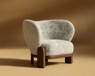 Pallas_Lounge_Chair_Shearling - Almond