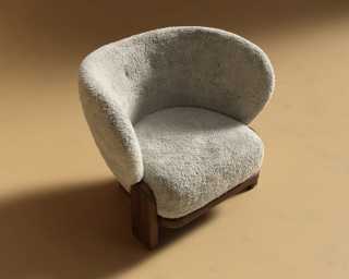 Pallas_Lounge_Chair_Shearling - Almond