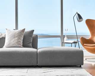 Arya Modular Left Hand Facing - Plush Weave Porpoise