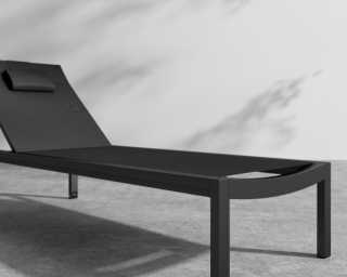 Spencer Outdoor Lounger - Black Spencer Outdoor Lounger - Black