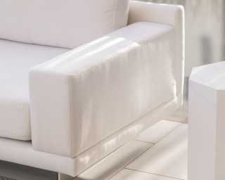 Outdoor Dresden Scene featuring Outdoor Liza Coffee Table and Outdoor Nova Poufs 