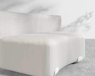 Tano Outdoor Armless - Palisades - White