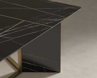 Terzo Table - Black Marble - 82"
