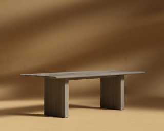 Tiberius Table - Grey Oak - Solid Wood