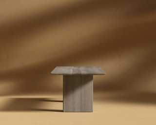 Tiberius Table - Grey Oak - Solid Wood