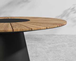Winston Outdoor Dining Table - Black