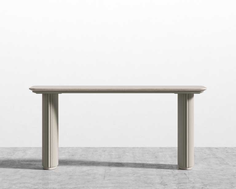 Athena Desk 63 - Alabaster - Travertine