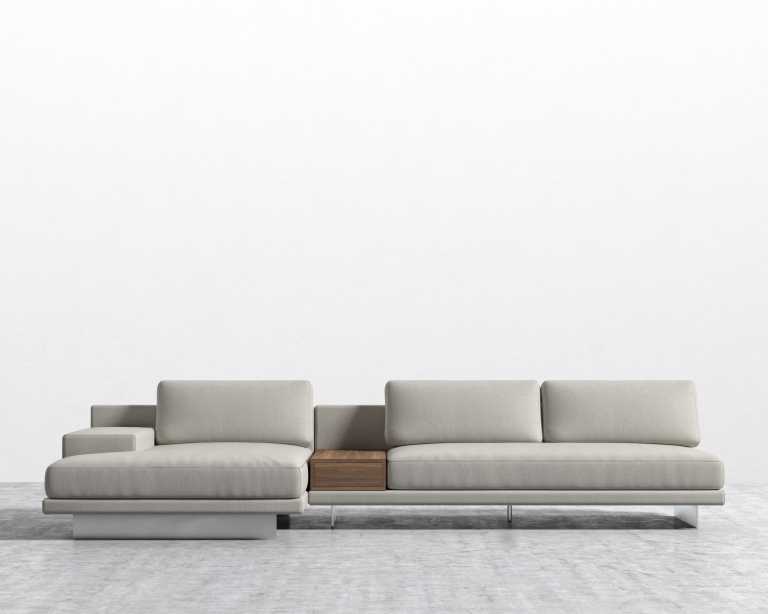 Dresden Sectional Sofa - Plush Weave - Oyster