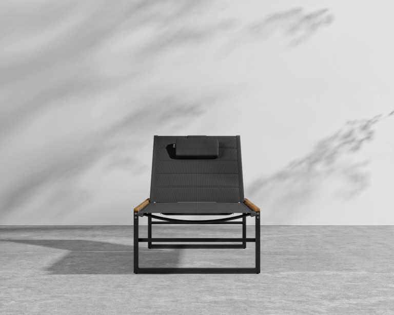 Linnea Outdoor Lounger - Black