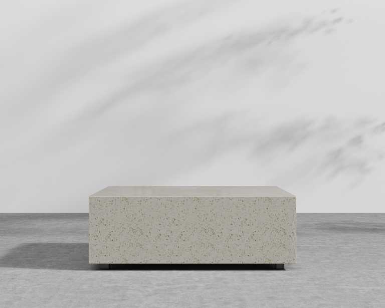 Liza Coffee Table Grande - 40 x 40 - White Terrazzo