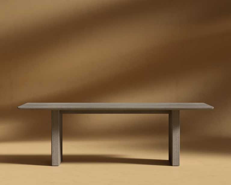 Tiberius Table - Grey Oak - Solid Wood